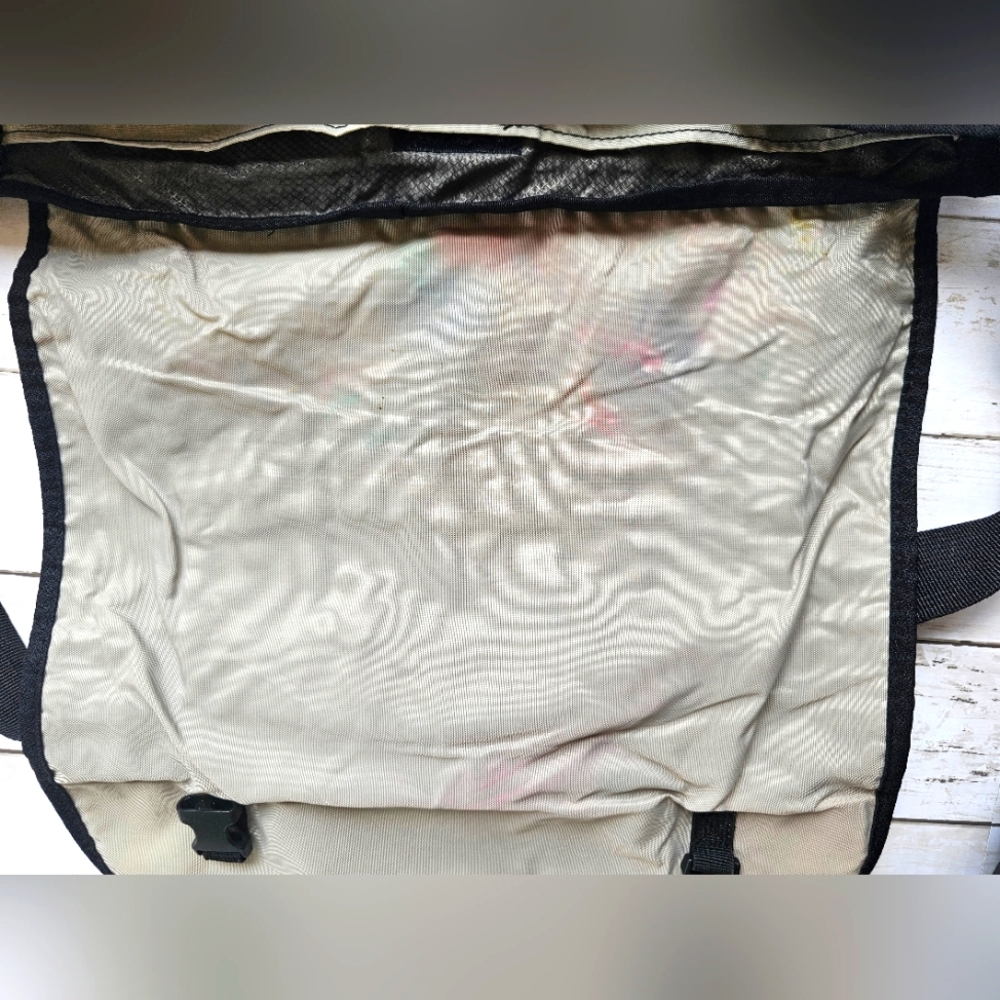 RARE VINTAGE Jansport Messenger Laptop Shoulder Bag Y2K Large Floral BlackVelvet - Picture 11 of 13